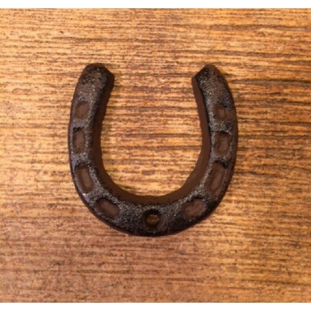 Four (4) X-Small Horse Shoe Rustic Cast Iron 2" by 2" Tall Four (4) 0170-05211